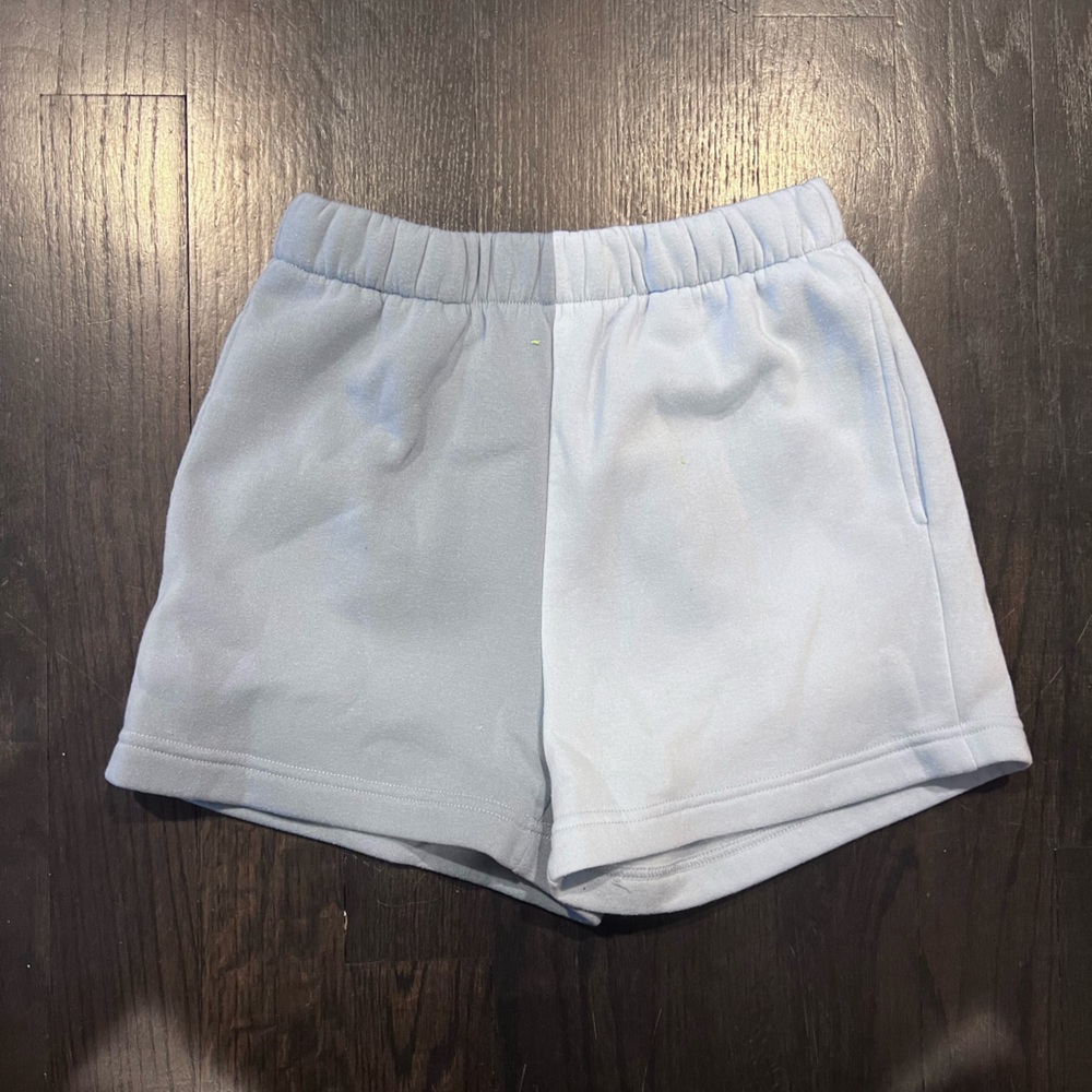 Light and Dark Blue Sweatpant Shorts